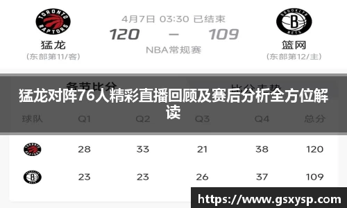 猛龙对阵76人精彩直播回顾及赛后分析全方位解读